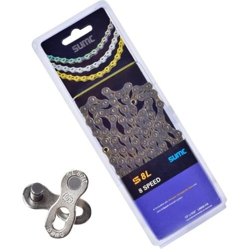 SUMC ultralight mtb mountain bike chain 8/9/10/11 speed hollow gold gray road bike electric bike bicycle chain
