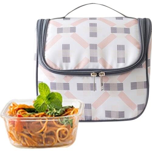 Fresh Cooler Lunch Bags Insulated Solid Thermal Lunch Box Thickened Oxford Food Picnic Bag Cooler Tote Handbags for Men Women