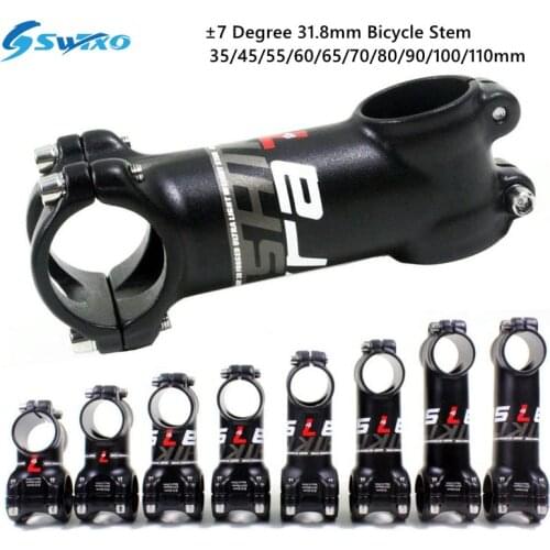 SHIKRA 31.8mm Bike Stem 7 Degree MTB Road Mountain Bike Handlebar Stem 35/45/55/60/65/70/80/90/100/110mm Bicycle Power Parts