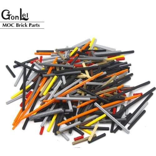 200g Bulk High-Tech Technical Axle MOC 32062 4519 3705 32073 3706 44294 3807 Building Blocks Bricks Parts Educational DIY Toys