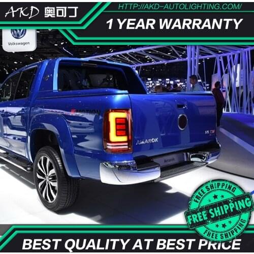 AKD Car Styling for VW Amarok Tail Lights 2010-2020 Amarok LED Tail Lamp LED DRL Dynami Signal Brake Reverse auto Accessories