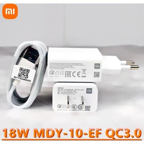 18W charger Xiaomi EU Redmi note 9 Fast charger QC3.0 charge adapter For xiaomi 8 9 lite se 9t pro max 3 redmi note 7 8 pro k20