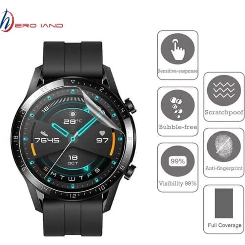 1/3PC TPU Hydrogel Soft Transparent Screen Protection Film For Huawei Watch GT2 46mm Smart watch Protective Accessories GT 2