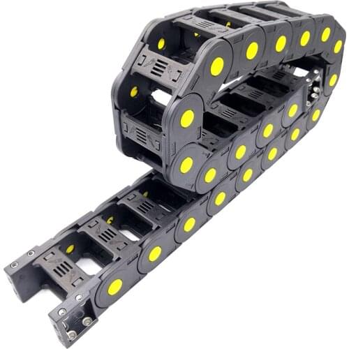 1 Meter 25x57mm Towline Transmission Drag Chain Wire Carrier Cable Bridge Open On Both Sides With End Connectors Free Shipping