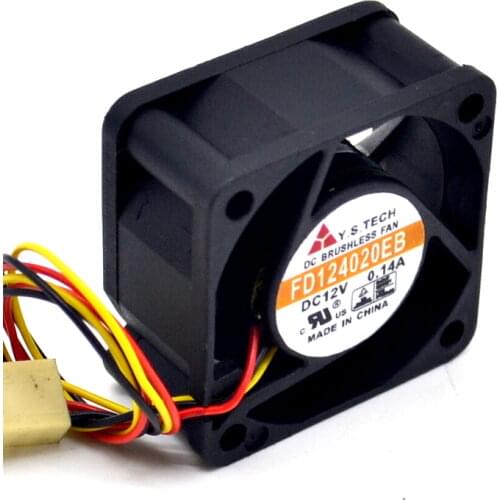 1pcs FD124020EB 4020 40mm 12V super durable double ball bearing cooling fan 40*40*20mm