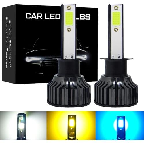 2pcs Mini COB Car Headlight H4 H7 LED 3000K 6500K 8000K H1 H3 H8 H9 H11 9005 9006 HB3 HB4 880 881 LED Bulb Auto Fog Light