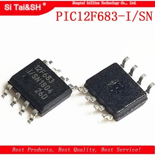 2PCS PIC12F683-I/SN SOP8 PIC12F683-I SOP PIC12F683 SMD 12F683 SOP-8 new and original IC 8-bit flash microcontroller chip