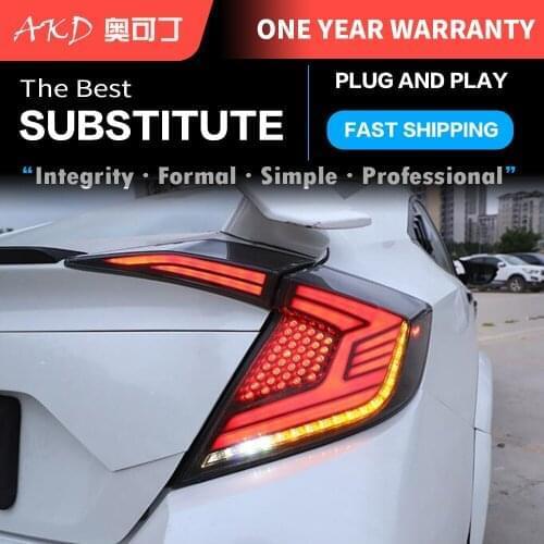 Car Tail Lights Automotive Parts Honda CIVIC X MK10 10gen 2016-2020 Taillights Rear Lamp LED Signal Reversing Parking Lights