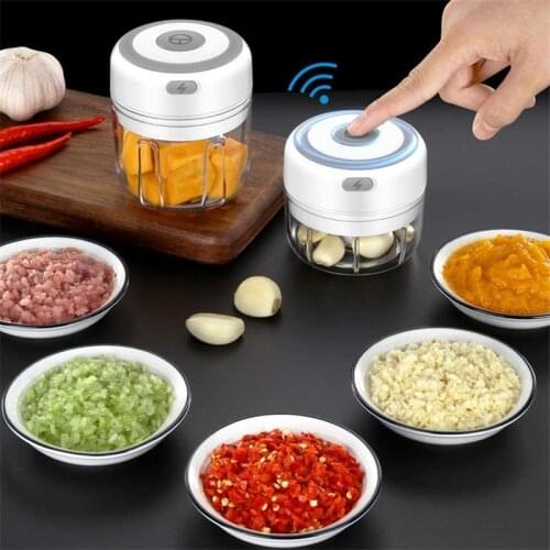 100/250ml Wireless Electric Garlic Masher Press Stirrer Chopper Vegetable Kitchen Garlic Egg Potato Meat Shred Portable Masher