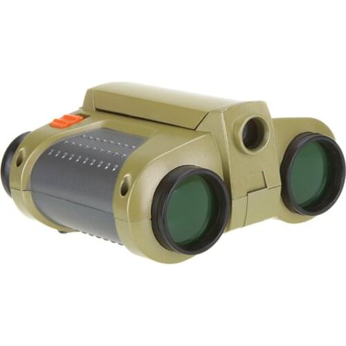 4x30 Binocular Telescope Surveillance Spy Scope Pop-up Light Green Film Focusing Night Vision Telescope Night Vision Viewer