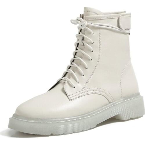 SKLFGXZY 2020 autumn winter Genuine leather Female boots Riding boots Womens boots warm black Head layer cowhide Womens shoes