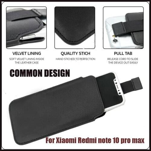 Casteel PU Leather Case For Xiaomi redmi note 10 pro Pull Tab Sleeve Pouch Cover redmi note 10 pro max Case