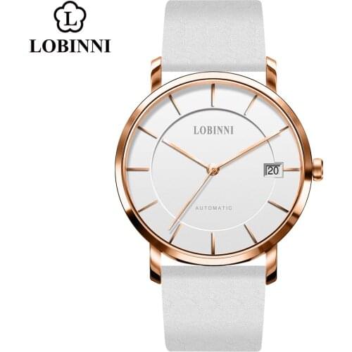 LOBINNI Original Design Women Watches Mechanical Fashion Ladies Wrist Watch Leather Switzerland Luxury relojes para mujer