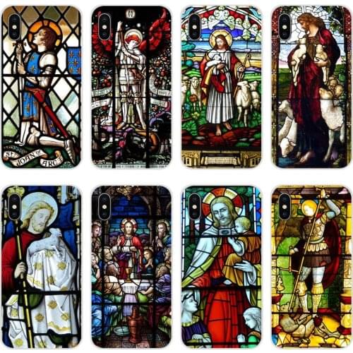 For Huawei Honor 4C 5C 6X 7 7A 7C 8 9 10 8C 8S 8X 9X 10I 20 Lite Pro Phone Cases Angel Church Jesus Stained Glass Window Painted