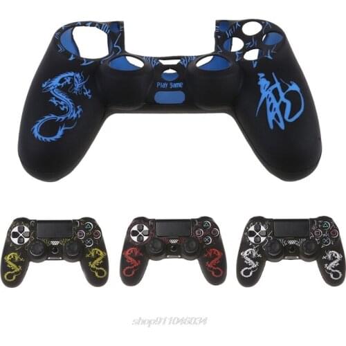 Chinese Dragons Silicone Gamepad Cover Case + 2 Joystick For PS4 Controller N25 20 Dropshipping