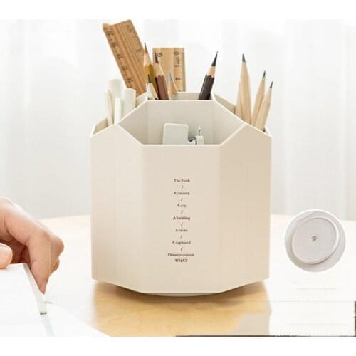 Creative Rotating Pen Holder, Multifunctional Large-capacity Storage Box, Desktop Organizer, Student Office Pen Holder