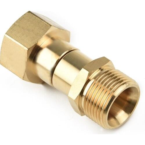 M22 14mm Thread Pressure Washer Swivel Joint Kink Free Connector Hose Fitting Water Gun Hydraulic Couplers For Garden Irrigation
