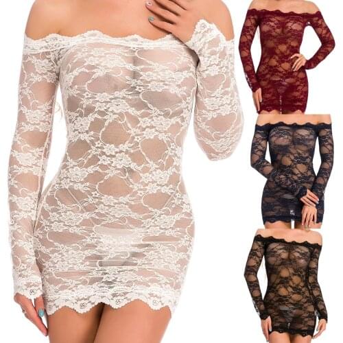 Fashion Women Sexy Backless Belt Bow One Piece V Neck Lace Bodysuit Underwear Lingerie Set Sexy Bodysuits Lace Lingerie Dress