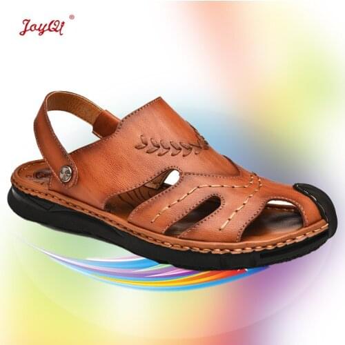 New men leather beach shoes summer sandals and sandals 39-44 JOY-592