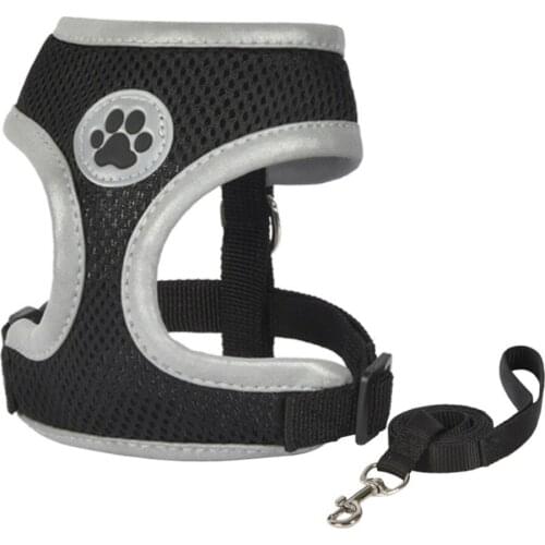 Dog Chest Strap Anti-pull Pet Chest Strap Adjustable Reflective Outdoor Pet Vest And Dog Leash For Small Medium Dogs