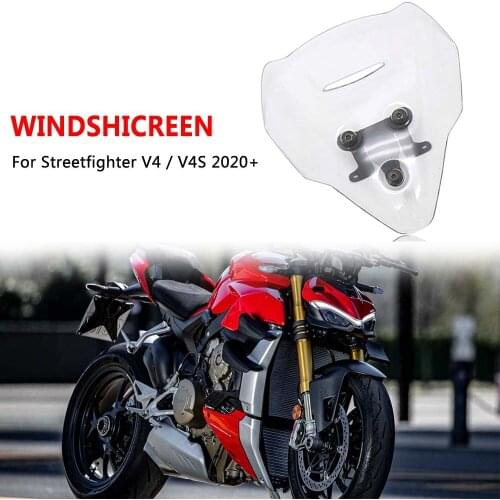 New Motorcycle Accessories Windscreen Windshield Viser Baffle VIsor Wind Deflectors For DUCATI Streetfighter V4 V4S 2020 2021