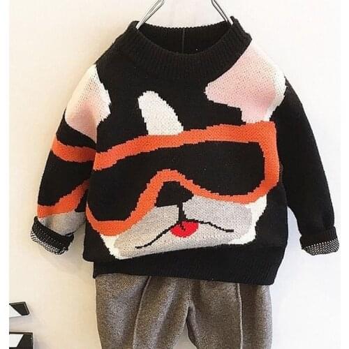 Autumn Baby Boys Sweater Toddler girls O-Neck Jumper Knitwear Long-Sleeve Fashion Sweaters Children Clothes Kids winter Coats