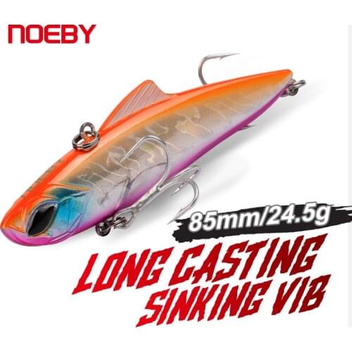 NOEBY Rattlins Fishing Lures 85mm 24.5g Sinking Wobblers Rattling VIB Hard Bait for Winter Bass Pike Tackle NBL9499 Fishing Lure