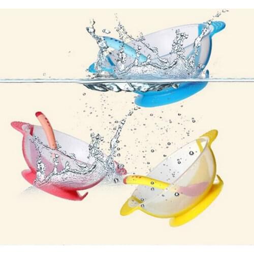 Temperature Sensing bean Children 's Tableware Baby Learning Dishes Suction Cup Food Bowl Tray Suction Cup Baby Dinnerware