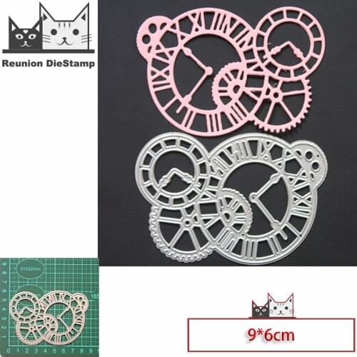 Reunion 2020 New Gear clock Metal Cutting Dies DIY Scrapbooking Paper Photo Album Crafts Die Cut Seal Punch Stencils