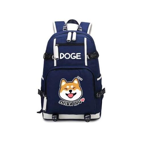 2020 cartoon Doge Shiba Inu Backpack Cosplay Fashion Canvas Bag women Schoolbag Travel Bags men