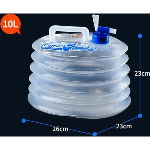 10L PE Folding portable water bucket LDPE4 outdoor water container no include Bisphenol A
