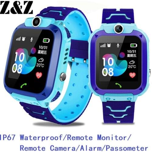 New IP67 Waterproof Smart Accurate Tracker Location SOS Call Remote Monitor SIM Card Phone Watch Wristwatch for Kids Son
