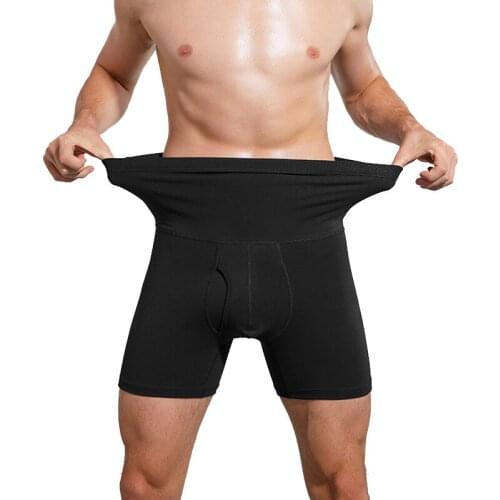 Mens Underpants Mens panties Cotton Waistband Anti-Wear Leg High Waist Warm Waist Protection Sports Male Underwear Men Boxers