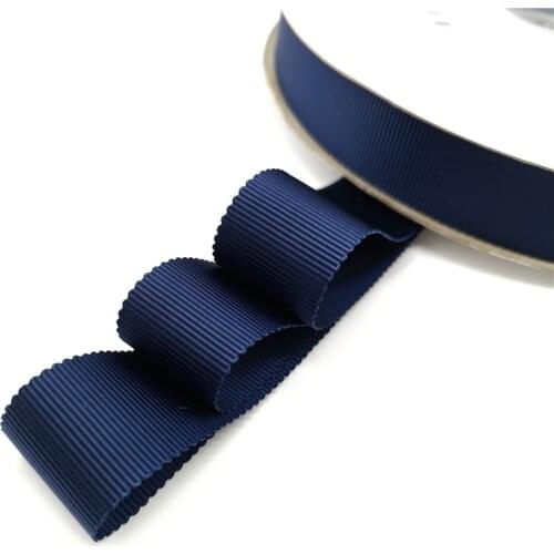 High Quality 1"(25mm) Navy Blue Ployester Petersham Ribbon for Wedding Decoration Gift Wrapping Hair Bows DIY Christmas Ribbon