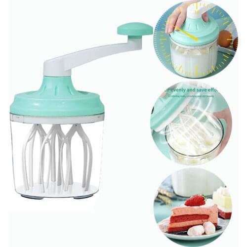 Egg beater Hand-cranked Cream Cake Mixer Manual Self Turning plastic Egg Cream Stirring Kitchen Tool