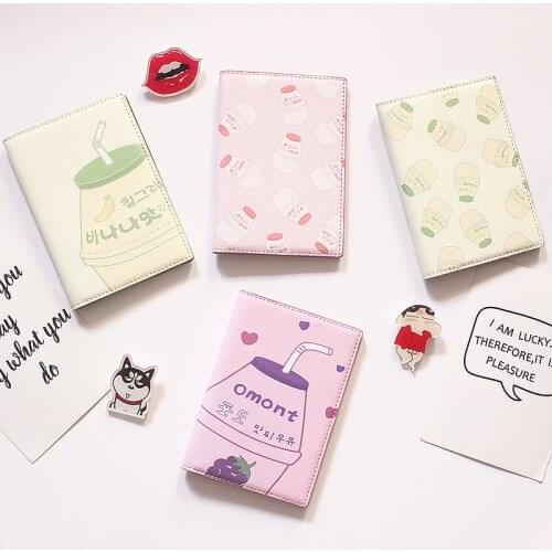 Japanese Cartoon Bottle Passport Holder Ticket Holder Marriage Certificate Set