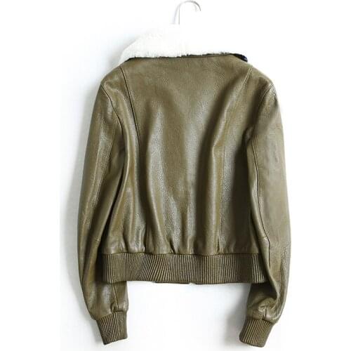 Women 2020 Sheepskin Genuine Korean Real Leather Bomber Jacket Chaqueta Mujer QBL-1717 YY633