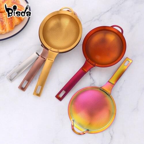 1Pc Kitchen Filter Scoop Stainless Steel Filter Soup Skimmer Spoon Oil Spill Filter Small Colander Kitchen Utensi Oil Mesh Sieve