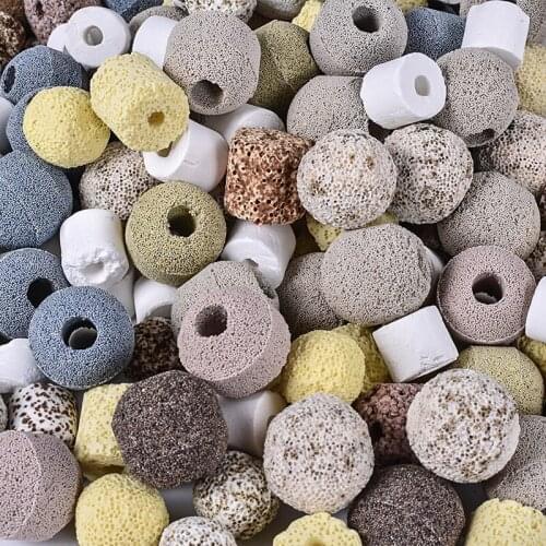 10 varieties mixed fish tank filter material activated carbon ceramic ring bacterial house bacterial ball 500g