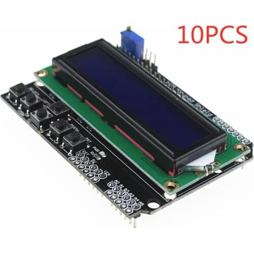 10Pcs LCD1602 character LCD input and output expansion board LCD Keypad Shield for arduino