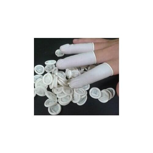 100g Disposable white latex finger gloves 130 pcs finger setsSZ