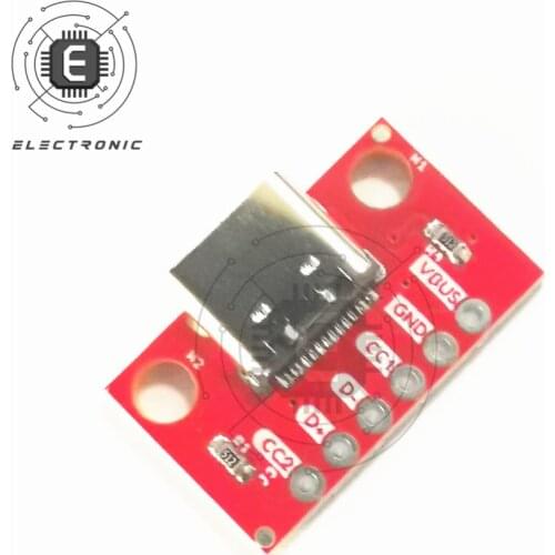 16P USB 3.1 Type-C Female Test PCB Board Adapter 2.54mm Connector Socket For Data Transfer Power Adapter Board Module