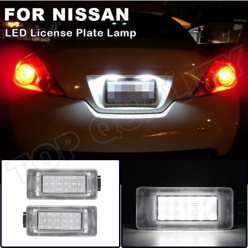 2Pcs LED License Plate Light Lamps For Nissan Serena C27 2016- Altima 2019 2020 Suzuki Dacia OEM#:265108990E Number Plate Lamp