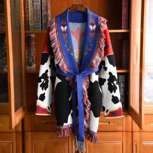 2020 autumn fashion new women knitted coat female tassel casual cardigans sweater