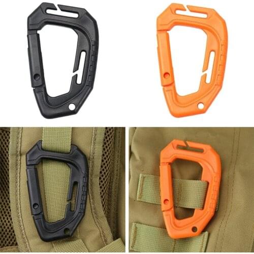5PCS Big D-type Plastic Steel Tactical Molle Quick Hook Hanging Buckle Clip Outdoor Backpack Bag Accessories EDC CampingTool