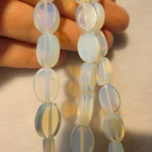 56pcs Oval Shape Opalite Moss Agates Charms Natural Stone Loose Beads Accessories Jewelry Making Earring Bracelet Necklace Free