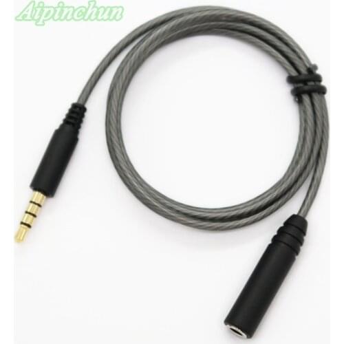 Aipinchun 3.5mm 4-Pole Jack Headphone Audio Extension Cable Earphone Extender Cord for Samsung/Huawei/Xiaomi etc