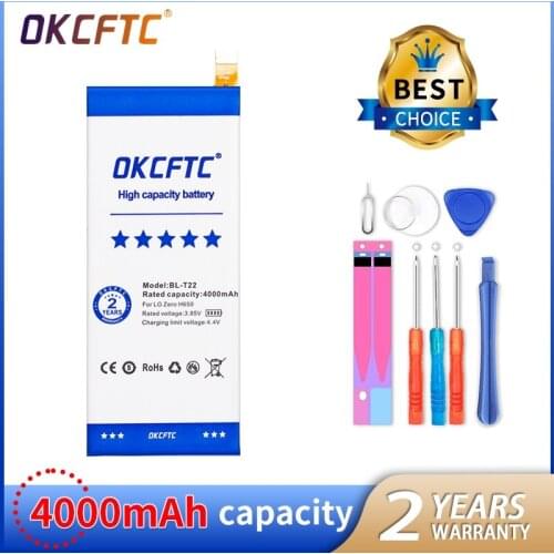 OKCFTC 4000mAh BL-T22 BLT22 Battery for LG Zero H650 H650E+tools