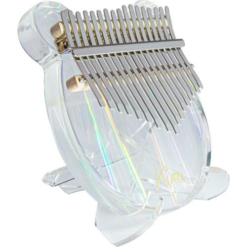 Acrylic 17-tone Thumb Piano Crystal Kalimba Bear Type With Transparent Bracket Storage Case Music Instrument Sets