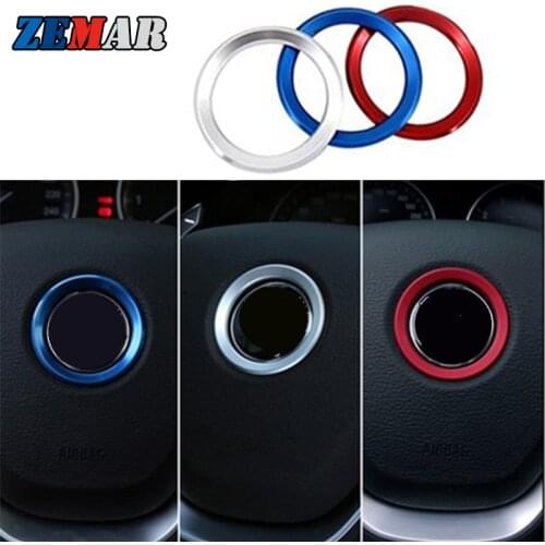 Aluminium Trim Car Steering Wheel Cover Logo Ring For BMW E36 E46 E39 E60 E90 E92 F30 X1 F48 X3 F25 X5 X6 M3 M5 Accessories